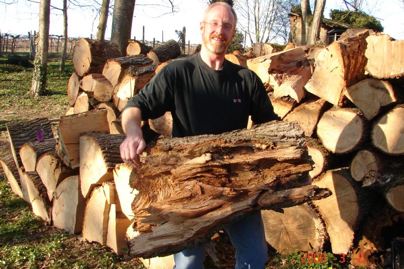 Those are some pretty big pieces of wood.  Most of them will be further split into 4 or 5 pieces for burning. 