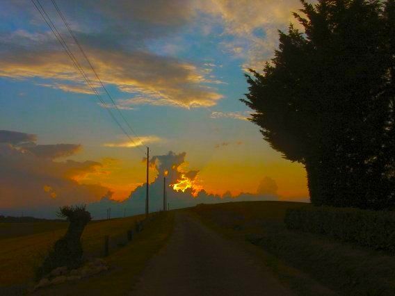 A slightly later view of cumulo-nimbus cloud at sunset