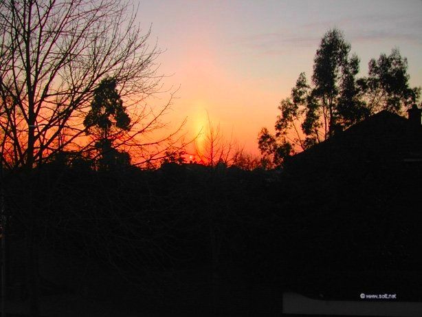 Sun Pillar, photographed in Ireland, 2003