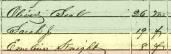 Census 1850 TN Emeline