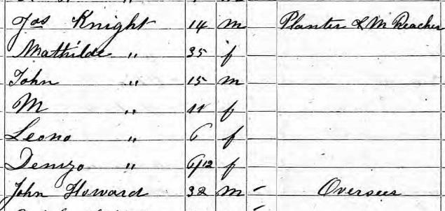 James Knight 1860 census
