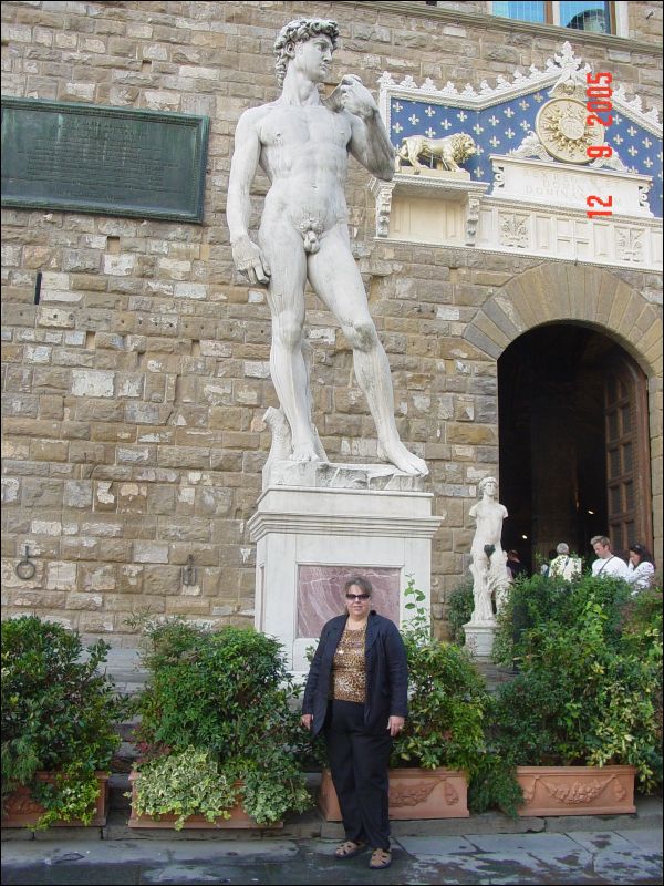 Laura and Michelangelo's David