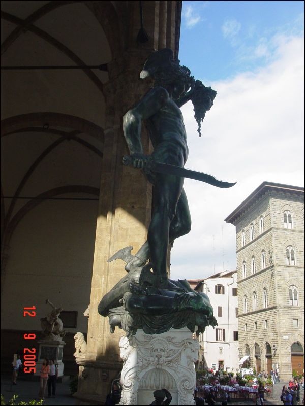 Side view of Cellini's Perseus