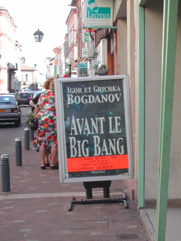 The arrival of the Bogdanovs is announced throughout the village where Ark and Laura have made their home.  Working closely with the owner of the bookstore and the publisher of the book, the even is coordinated to make sure that there are plenty of copies of the Best Seller 