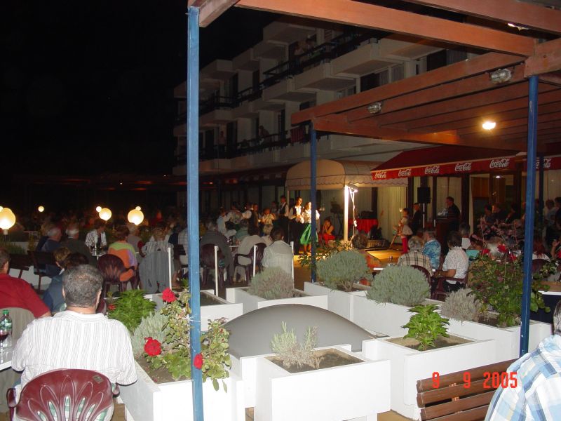 The hotel terrace