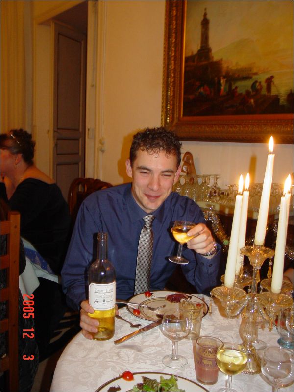 SOTT editor really enjoying the fine French wine....